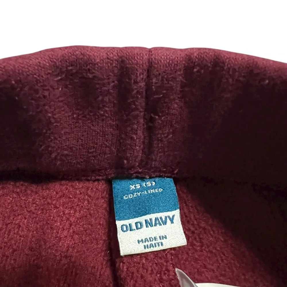 Old Navy XS (5) Burgundy Cozy Lined Pants